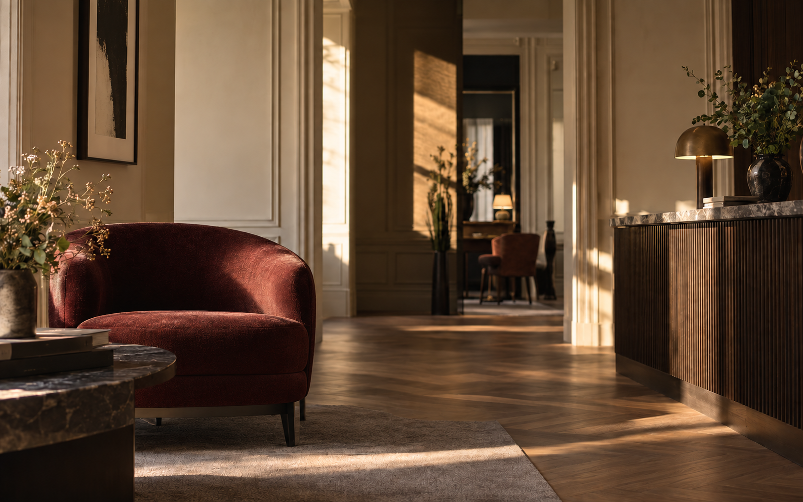 Visuel d’ambiance hôtelier conceptuel et non contractuel pour Au Nouvel Hôtel